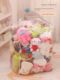 Doll storage bag transparent plush toy finishing artifact cloth doll zipper dustproof bag large capacity