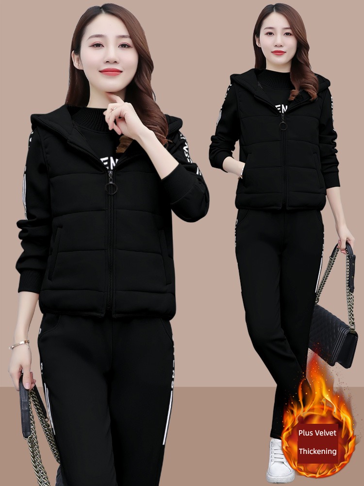 Foreign style Plush thickening ma'am Autumn and winter Athletic Wear