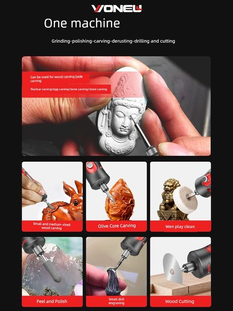 Electric grinder small handheld grinder jade wood carving polishing electric cutting artifact engraving tool mini electric drill