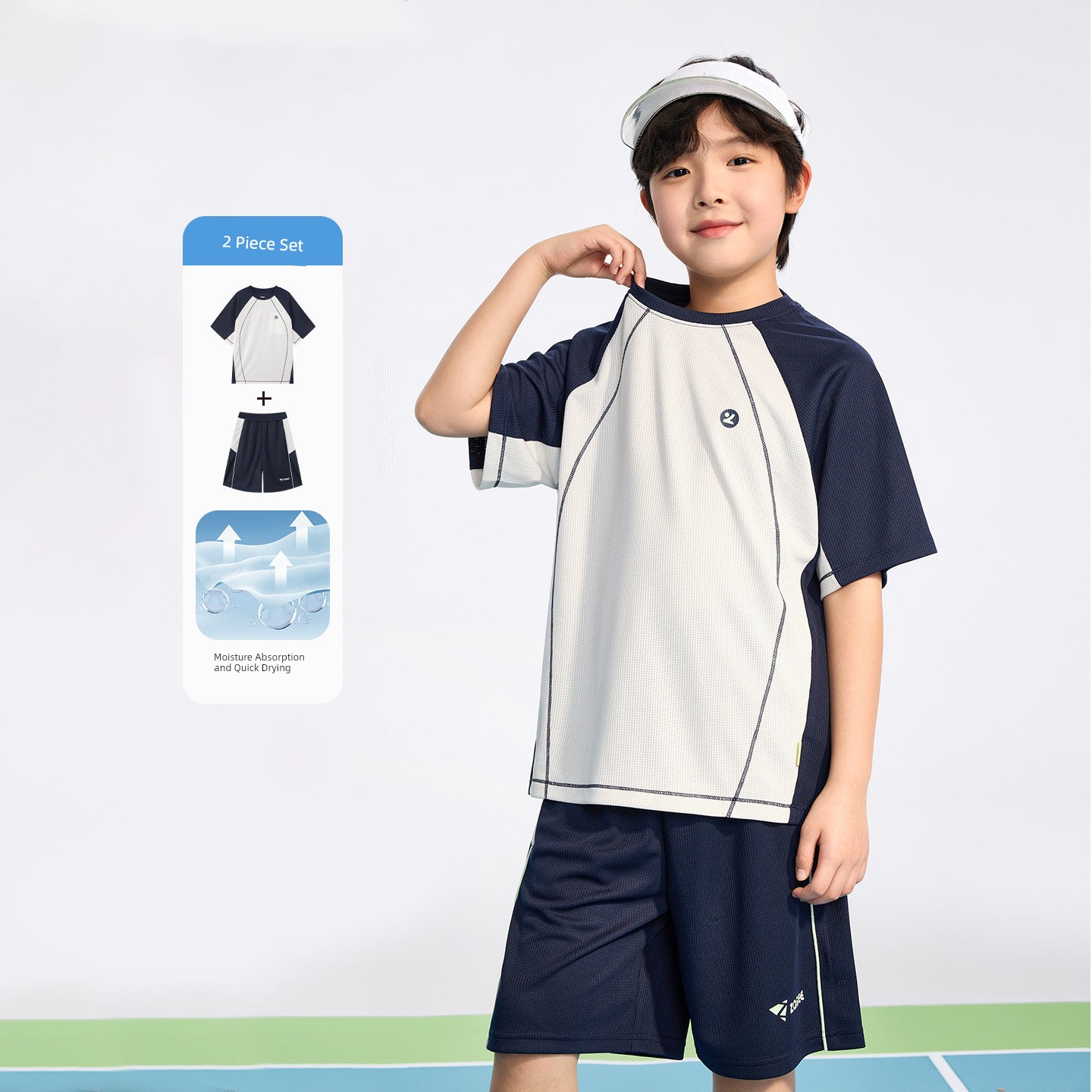 Zuoxi Children's Clothing Boys' Quick-Dry Set Children's Sports Vest and Shorts Two-Piece Mesh Summer Outfit 2026 New Trendy Style — 6