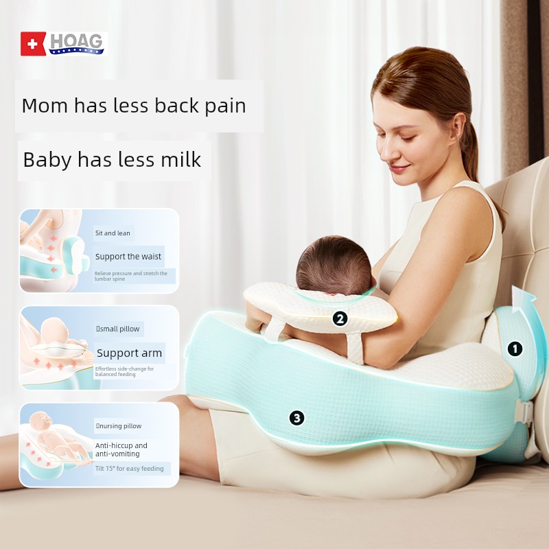 Hoag Nursing Pillow Newborn Feeding Aid for Direct Feeding, Sitting Feeding, Cuddling, Waist Support Cushion, Breastfeeding Pillow — 3