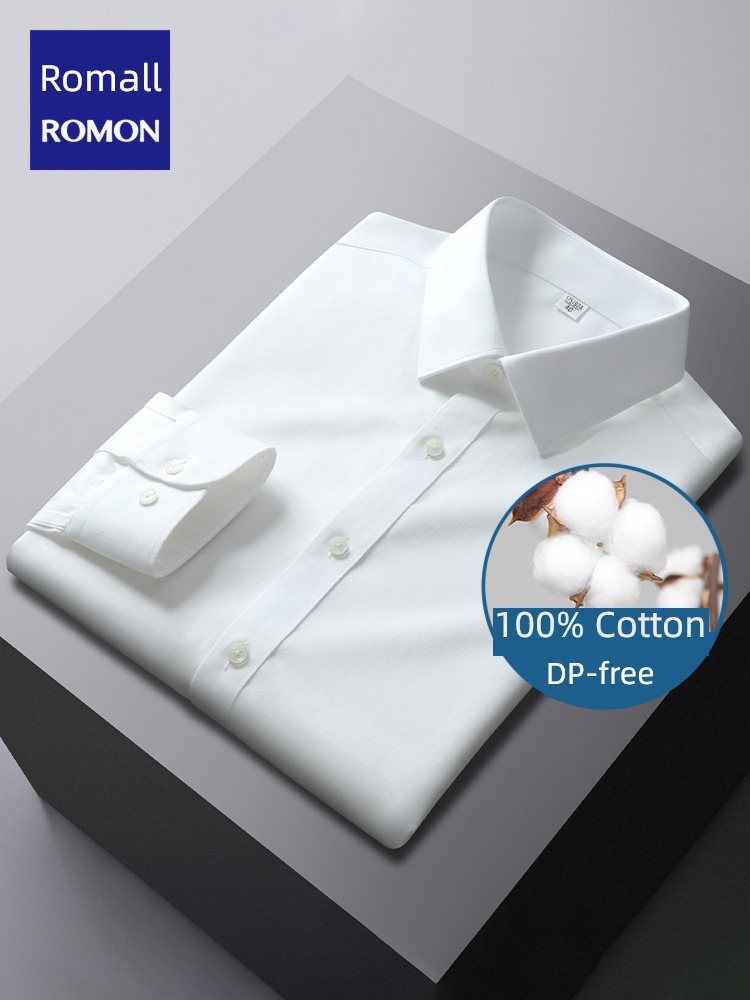 DP Romon Easy to take care of business affairs Long sleeve work clothes shirt