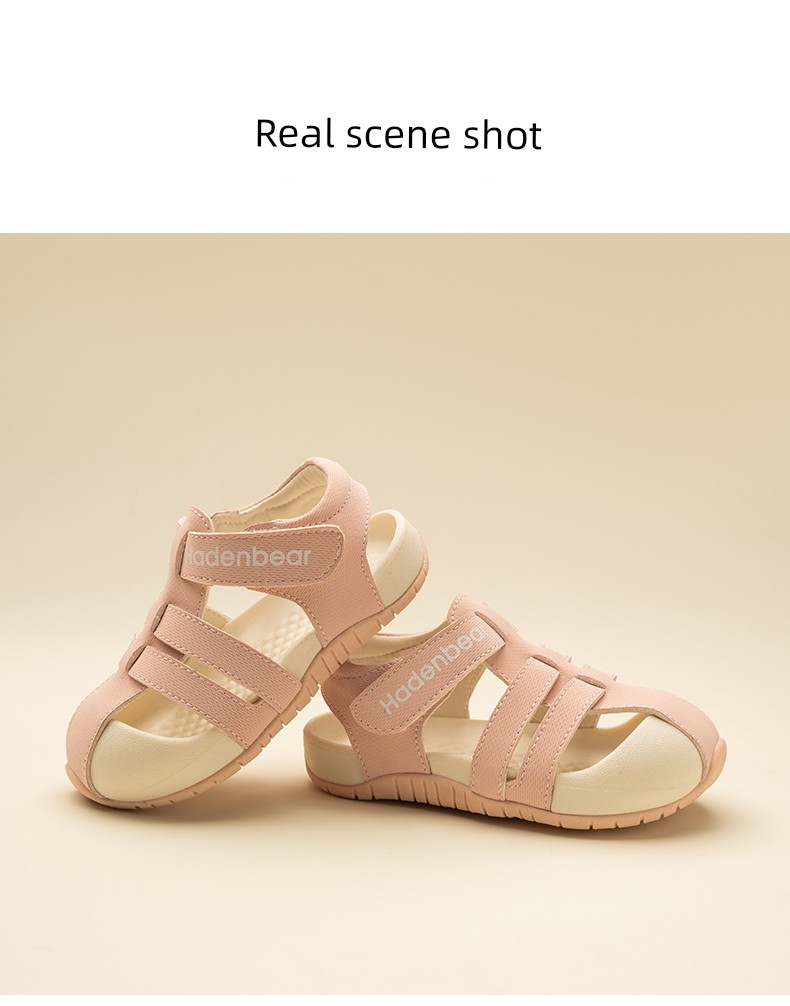Harden Bear Children's Shoes Closed-Toe Sandals for Boys 2026 Summer New Soft-Soled Sports Beach Shoes for Girls Fashionable — 16
