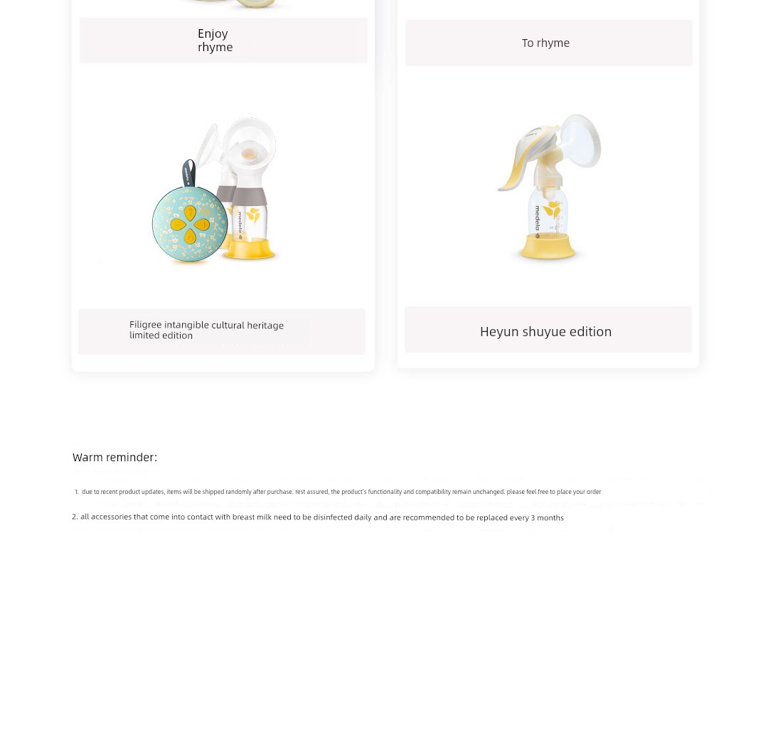 Medele Electric Sweet Cup Breast Pump Fittings — 2