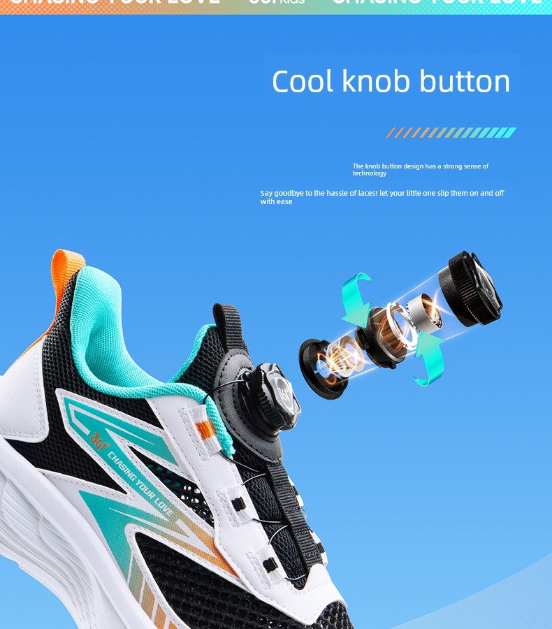 361 Degree Kidsren's Shoes, Kidsren's Running Shoes, Summer New Style Breathable Large Mesh Boys' Shoes, Youth Boys' Sports Shoes — 11