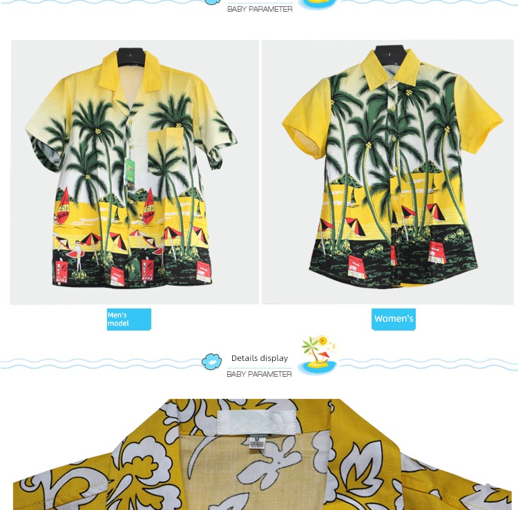 Short sleeve Seaside holiday Thailand leisure time Sanya shirt
