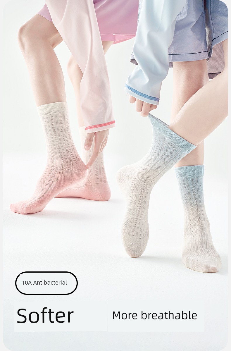 Boys' Socks, Spring and Autumn Thin Style, Youth and Children's Sports Mesh, Sweat-Absorbent, Breathable, Xinjiang Cotton, Medium and Large Children's — 2