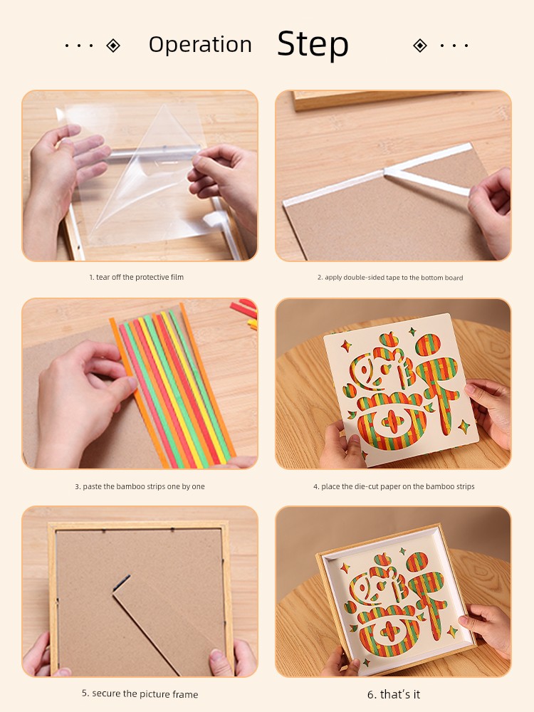 2026 New Year Bamboo Weaving DIY Craft Materials Intangible Cultural Heritage Traditional Weaving Works for the Year of the Horse Spring Festival Decorative Ornaments