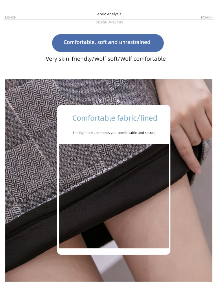 Early autumn High waist Buttocks A word commute Half body skirt