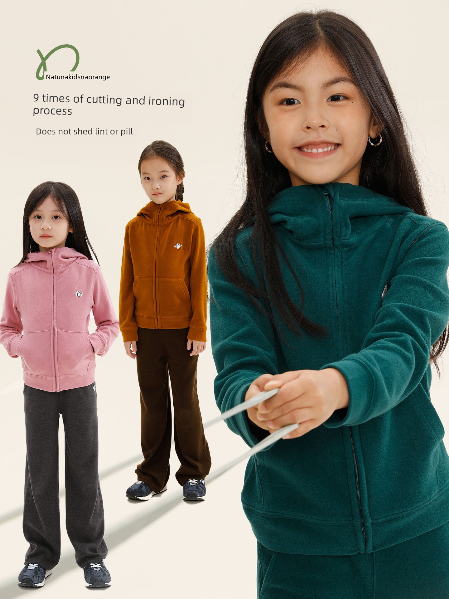 Capsule Naju Children's Clothing [Easy to Fold] Children's Sweatshirt Antibacterial Static-Free Lightweight Warm Fleece Zip-Up Jacket for Boys and Girls — 2