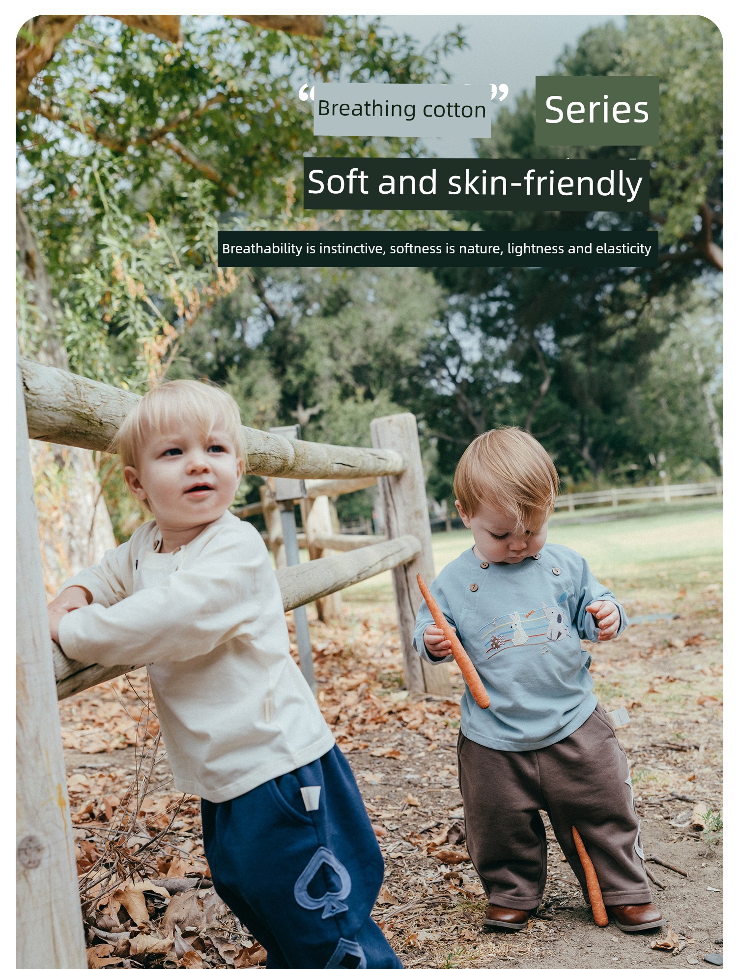 Whitewheat【Soft】Children's 26 Autumn New Long-Sleeved Boys' and Girls' Pure Cotton Embroidered T-Shirt Base Shirt — 2