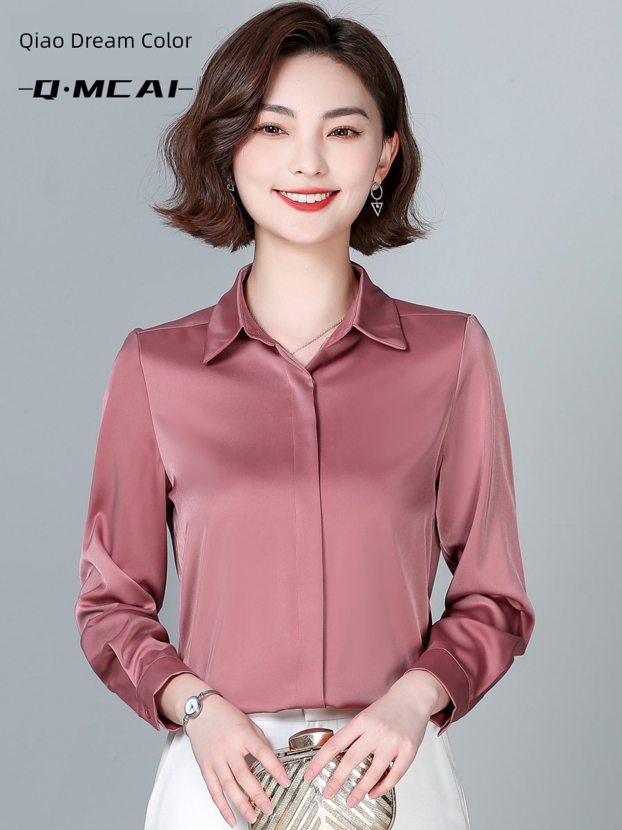 Pounds Hangzhou shirt Long sleeve Light luxury jacket silk