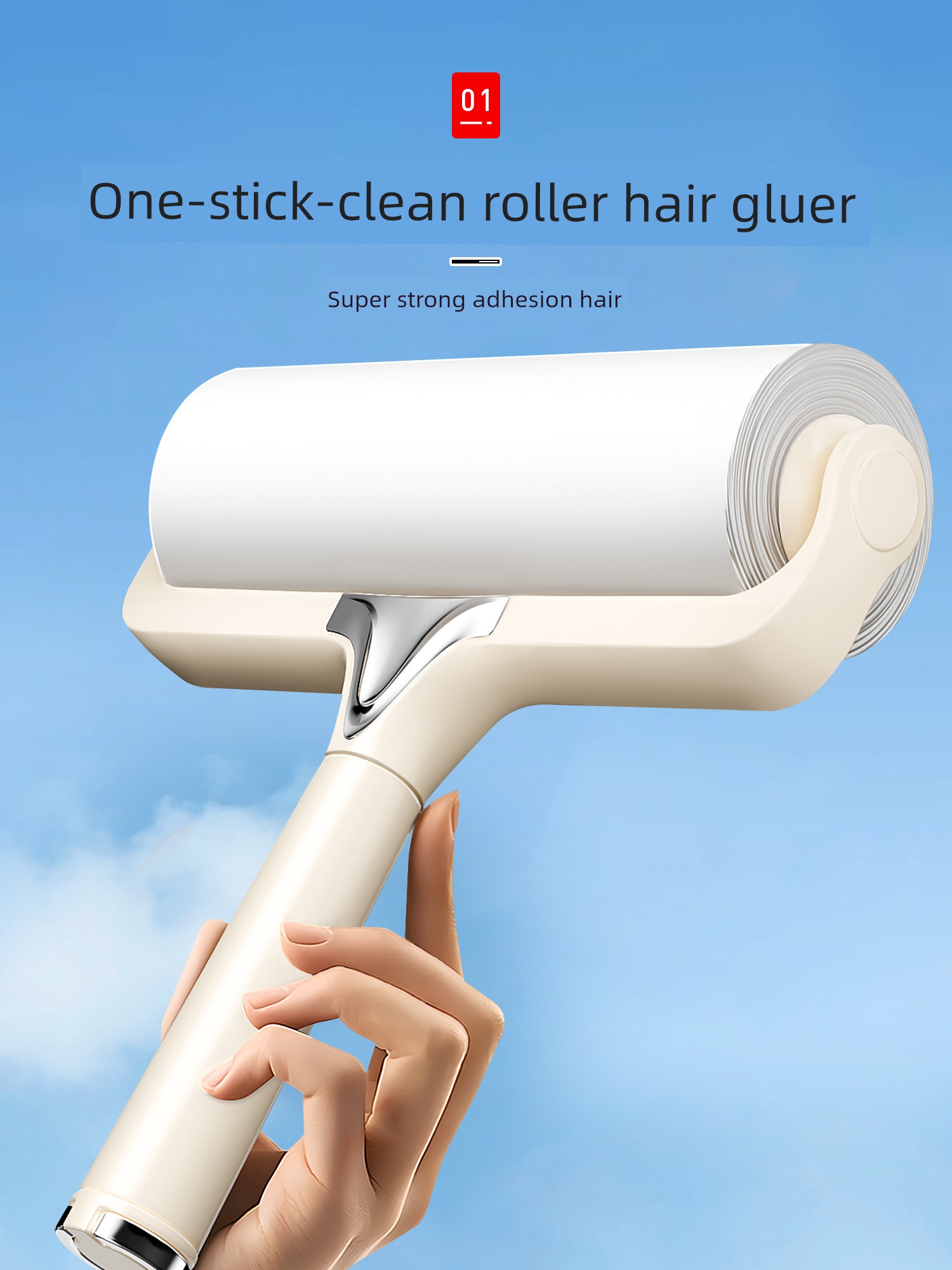 Japan Lent Remover Roller Tearable Paper Rolling Brush For Home Strong Clothes Hair Removal Sticky Cat Hair Hair Cleanup Artifact