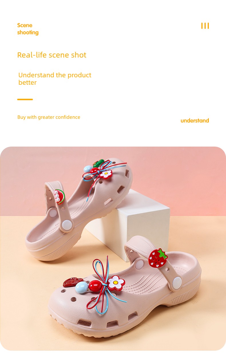 Children's Croc Shoes Summer Girls' Slippers Girls' Sandals Non-Slip Summer New Beach Mary Jane Princess Dance Shoes — 5