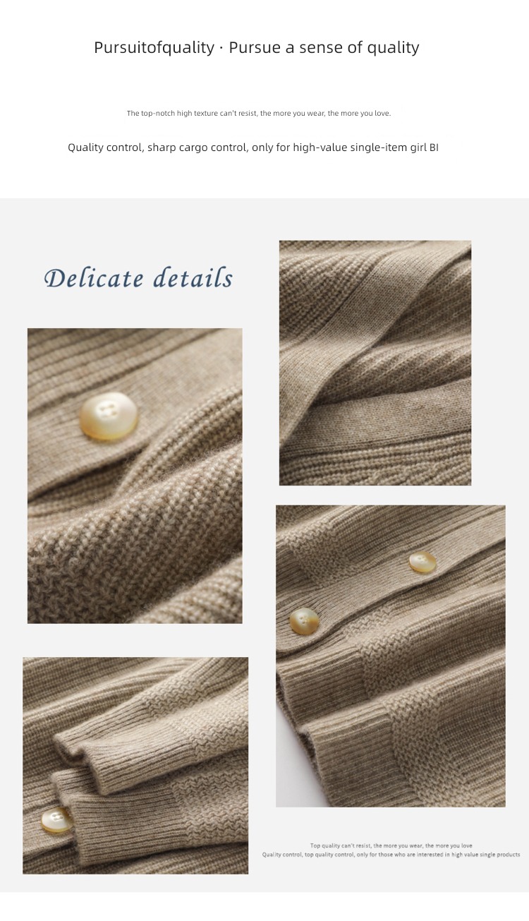 Early autumn V-neck Wear out knitting Cardigan ma'am sweater
