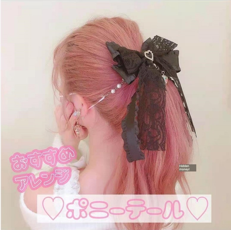 Sweet and lovely Lace Hairpin Big bow