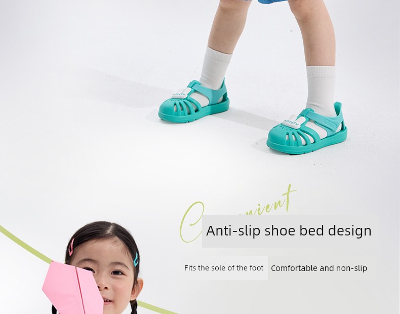 Carter Rabbit Children's Beach Sandals, Non-Slip, Wear-Resistant, Quick-Drying, Multi-Dimensional Cutouts, Normal Arch Support, Comfortable, Safe, Soft — 7