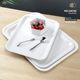 Melamine tray rectangular white plastic tea cup water cup tray fruit tray cake bread display tray commercial