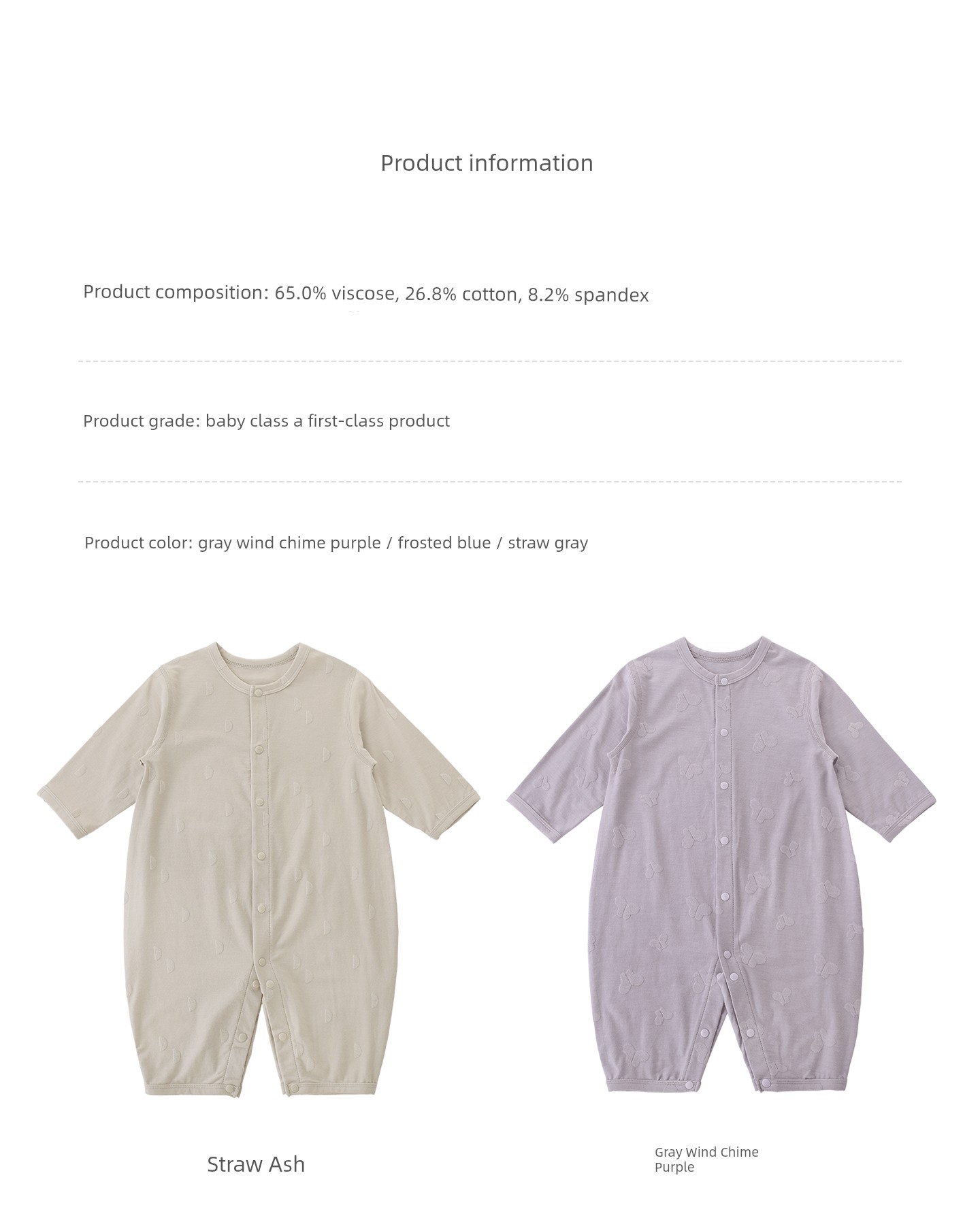 [Bamboo Fiber] Baby Jumpsuit Newborn Autumn Long-Sleeved Romper Crawling Suit Spring and Autumn Pajamas Baby Clothes — 19