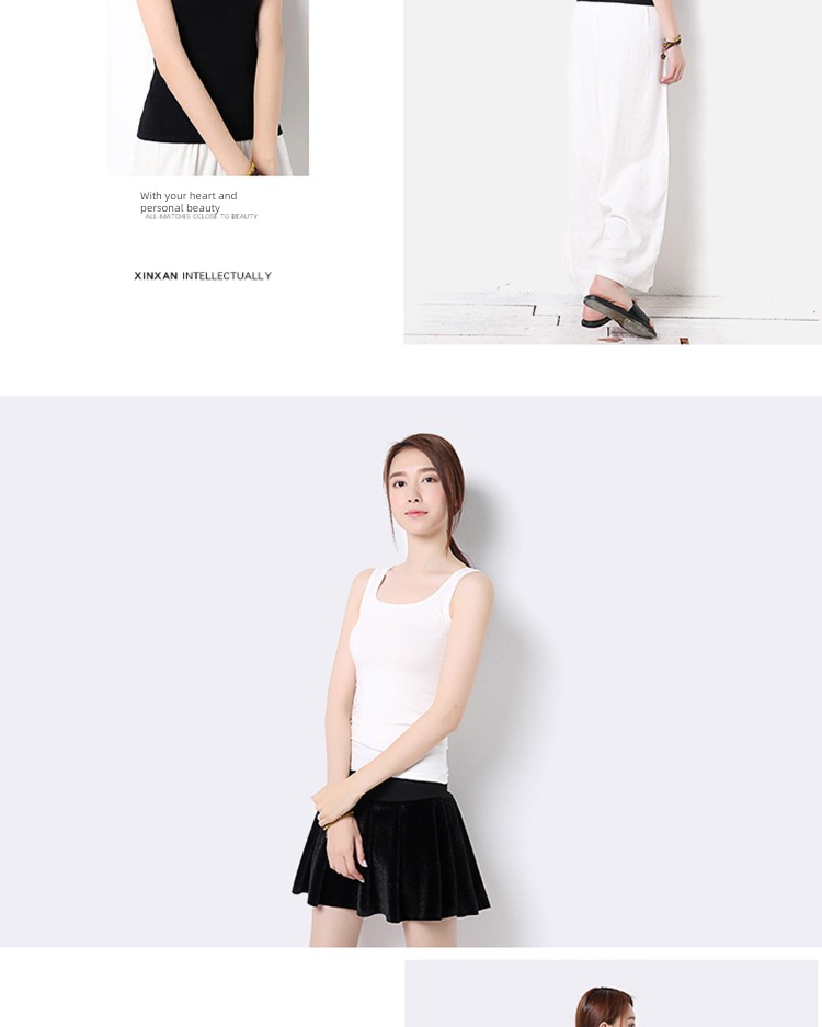 pure cotton black Korean leisure Autumn  camisole vest