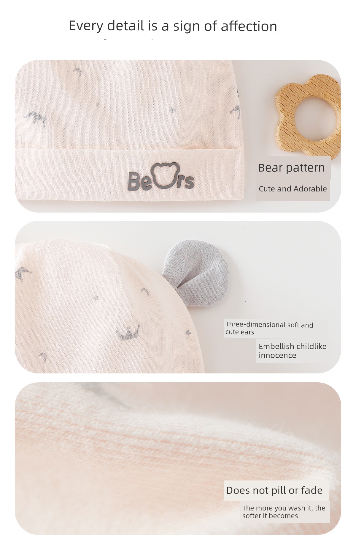 Jq Jingqi Baby Hat Summer 0-6 Months Newborn Thin Breathable Cap Newborn Baby Fontanelle Protection Cap — 11
