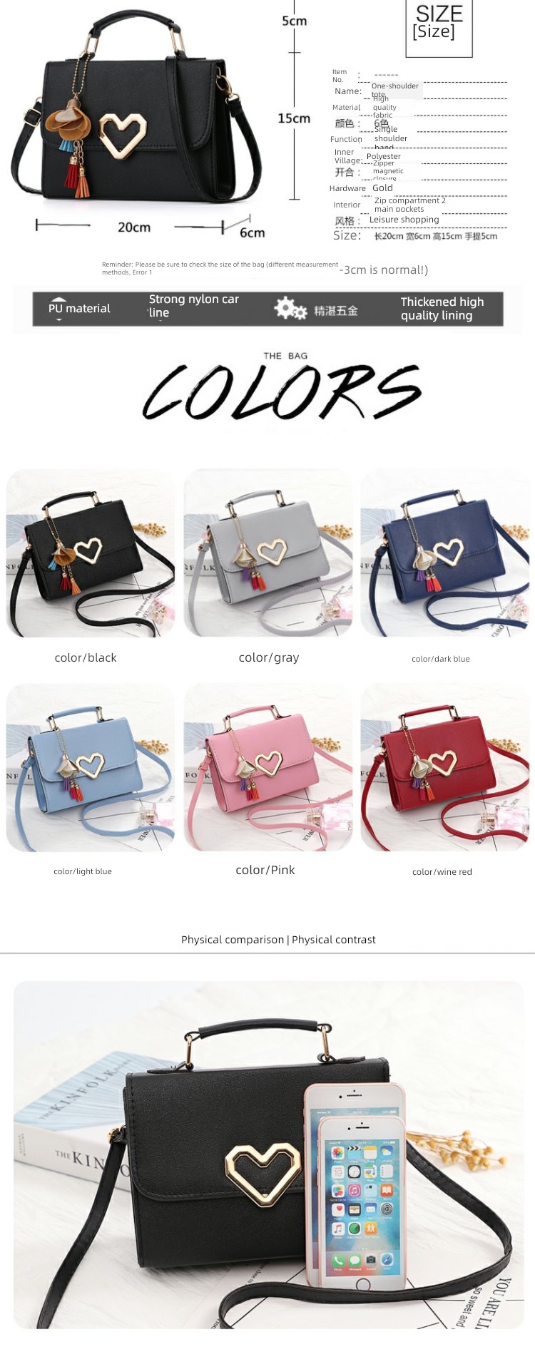 Shangxin Korean version tide One shoulder fashion Simplicity Female bag