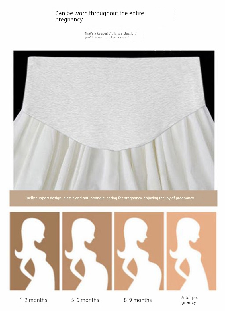 Jq Jingqi Maternity Shorts for Summer 2026 New Thin Style White Floral Skirt Pants for Pregnant Women — 5