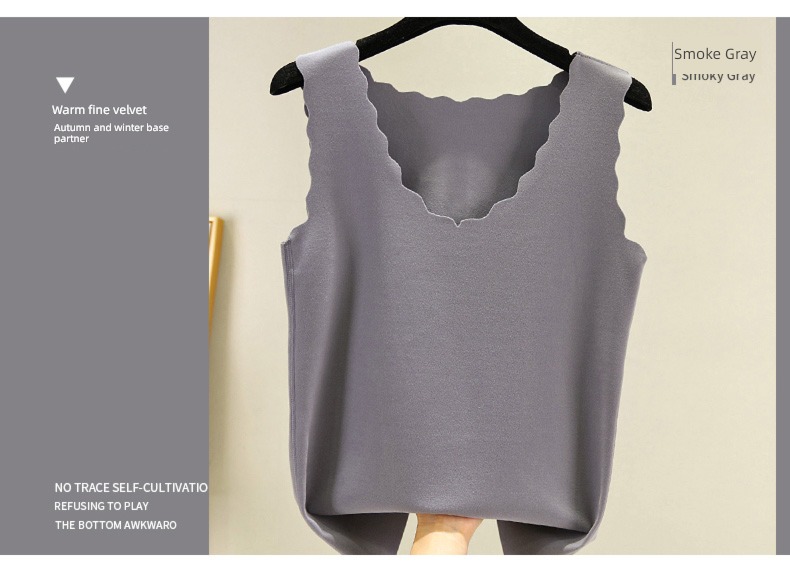Double faced velvet Self heating Self-cultivation pure cotton Undershirt vest
