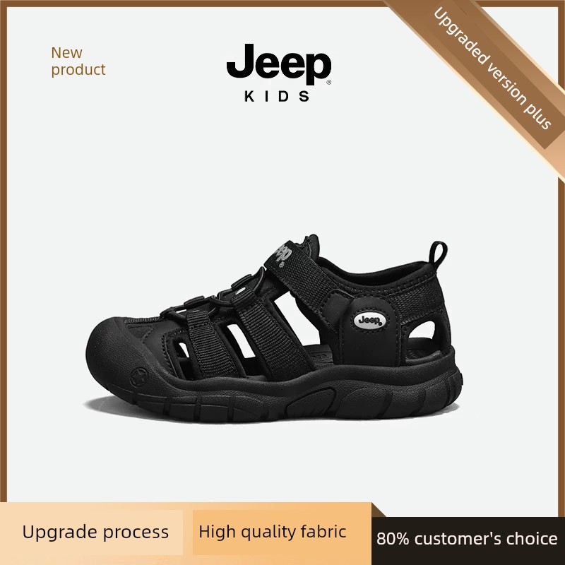 Jeep Children's Closed-Toe Sandals Outdoor Girls' Non-Slip Beach Shoes 2026 Summer New Boys' Water Shoes — 8