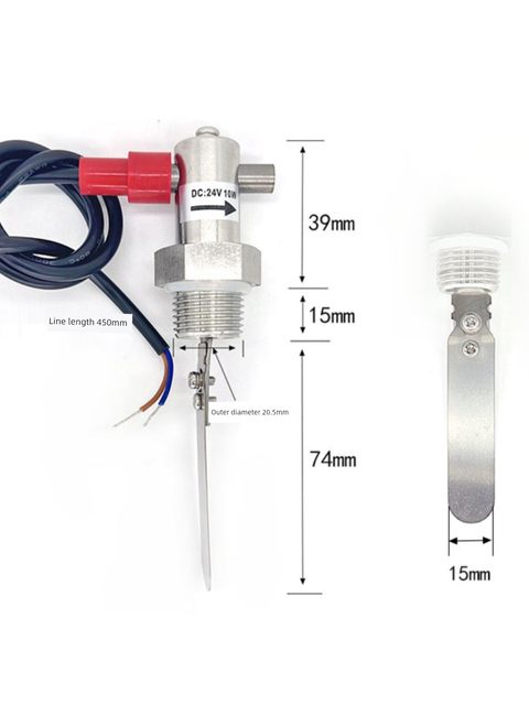 304 stainless steel 4 points DN15 target water flow switch dry contact switch quantity signal