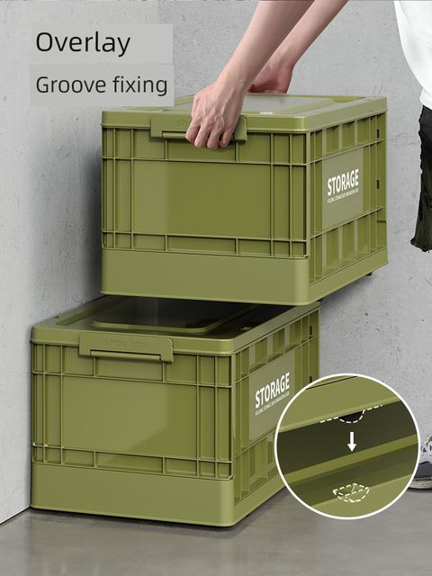 Outdoor storage box Large capacity camping folding box Multi-function camping van storage box trunk sorting box