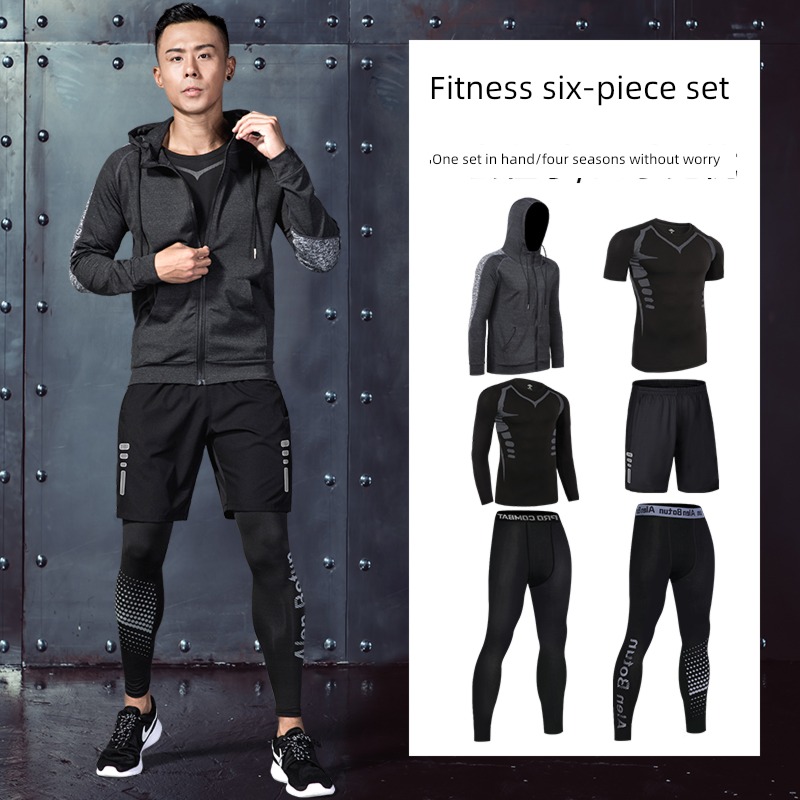 man Six piece set autumn quick-drying motion Training clothes