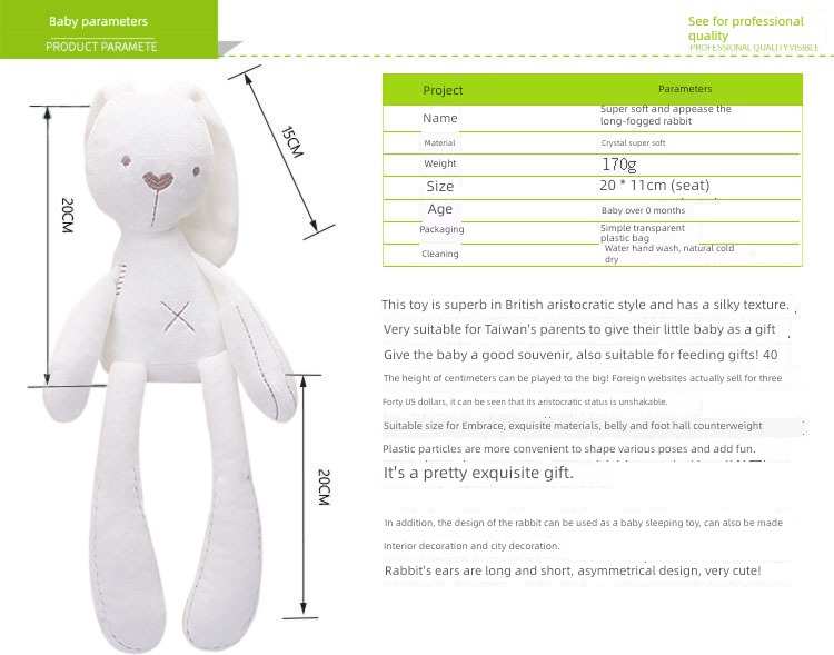 Sleep with Bear ins Young children rabbit appease doll