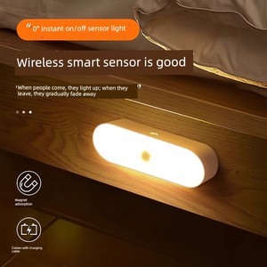 Human Body Sensor Night Light, Smart Rechargeable Voice-Activated Light, Wireless Home Corridor Wall Sensor Light for Ni