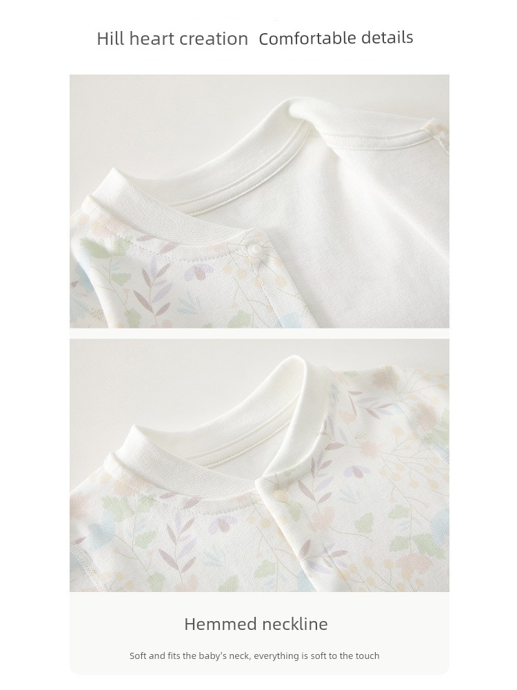 Newborn Baby Jumpsuit, Spring and Autumn Infant Clothing, Pure Cotton Base Pajamas, Unisex Baby Romper Crawling Suit — 14