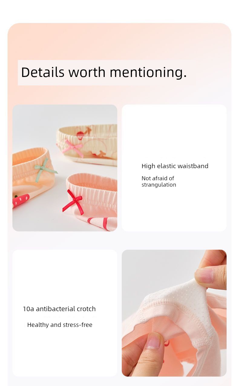 Girls' Underwear for Junior High School Students, Pure Cotton, Class A, Four-Corner Boxer Shorts That Don'T Pinch the Buttocks, for Older Girls — 14