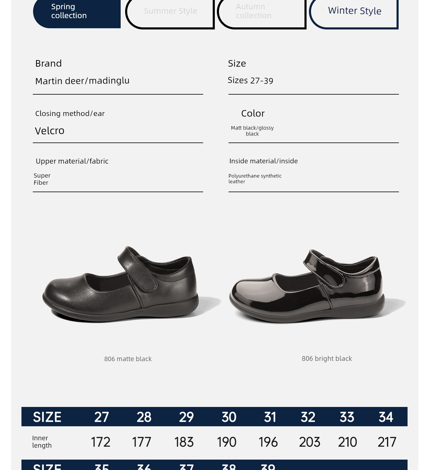 Spring & Fall Elementary School Student Campus British Performance Girls' Leather Shoes — 10