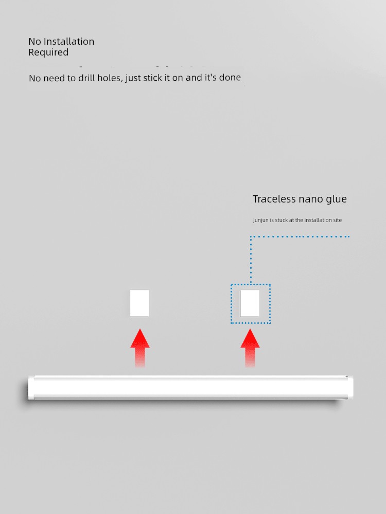 【National Subsidy 15%】No-Drill Plug-In Led Strip Light with Switch and Plug, Fluorescent Tube, Dormitory Light, Super Bright