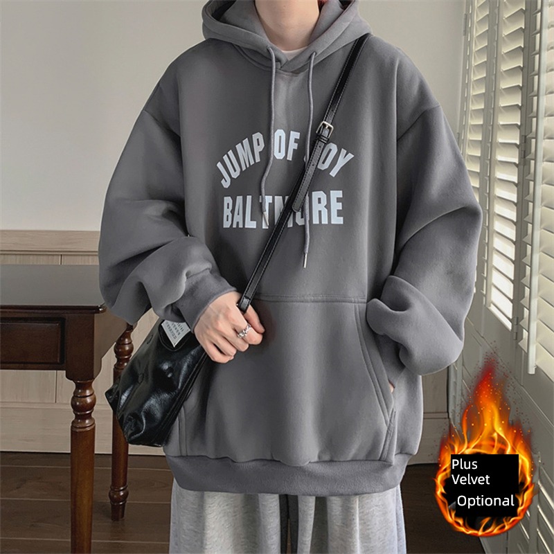 Pounds Hooded Retro motion spring and autumn easy Sweater