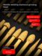 Diamond brazing grinding head cast iron electric grinding head stone stone carving coarse sand grinding head cylindrical spherical grinding rod 6mm