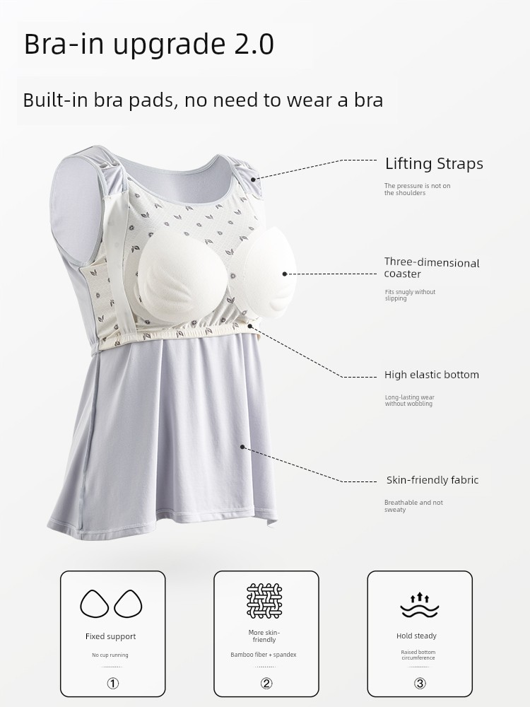Breastfeeding Vest, Suspender Pajamas, Summer Thin Style, Special for Postpartum Breastfeeding, No Need to Wear Underwear, Bra, Can Be Used for — 3