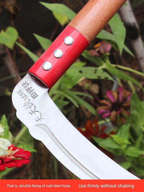 Sickle farm tools for mowing grass and mowing rice farm tools for household weeding wheat corn tools for gardening and gardening farm tools