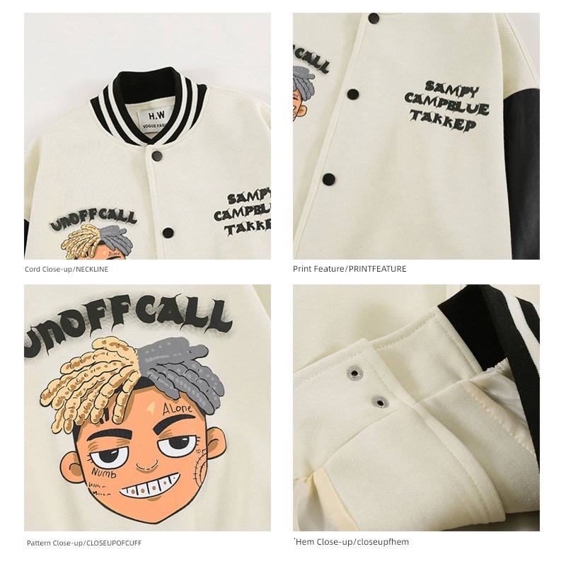 Wukong has goods Hip hop printing PU leather easy mlb