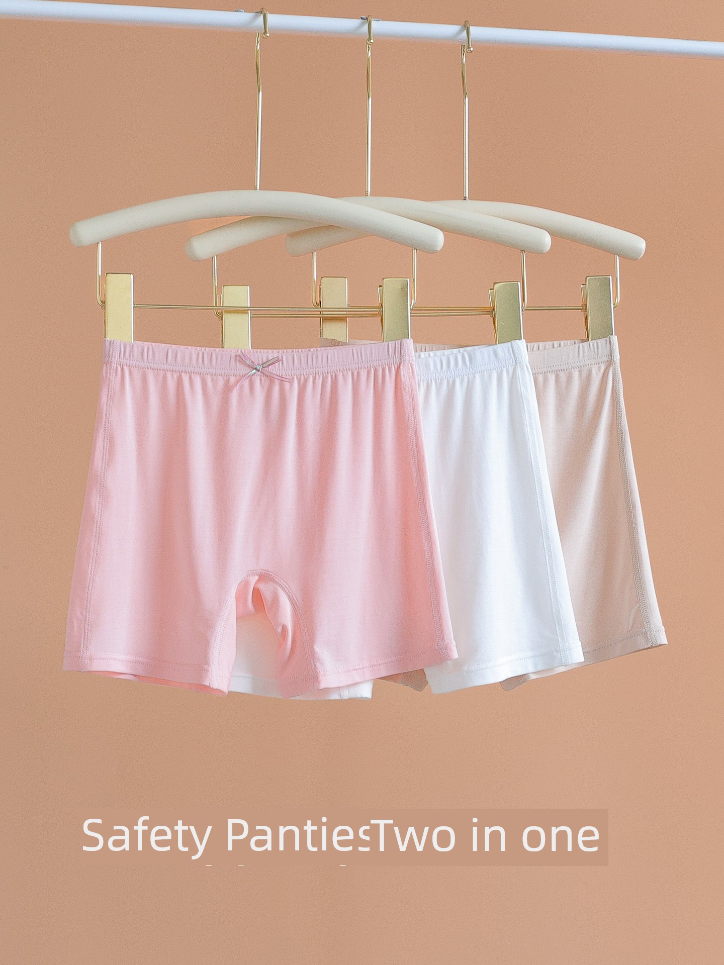 Girl Safety Panties Two-in-One Summer Modal Thin Boneless Short Shorts Kids Safety Pants Youth — 13