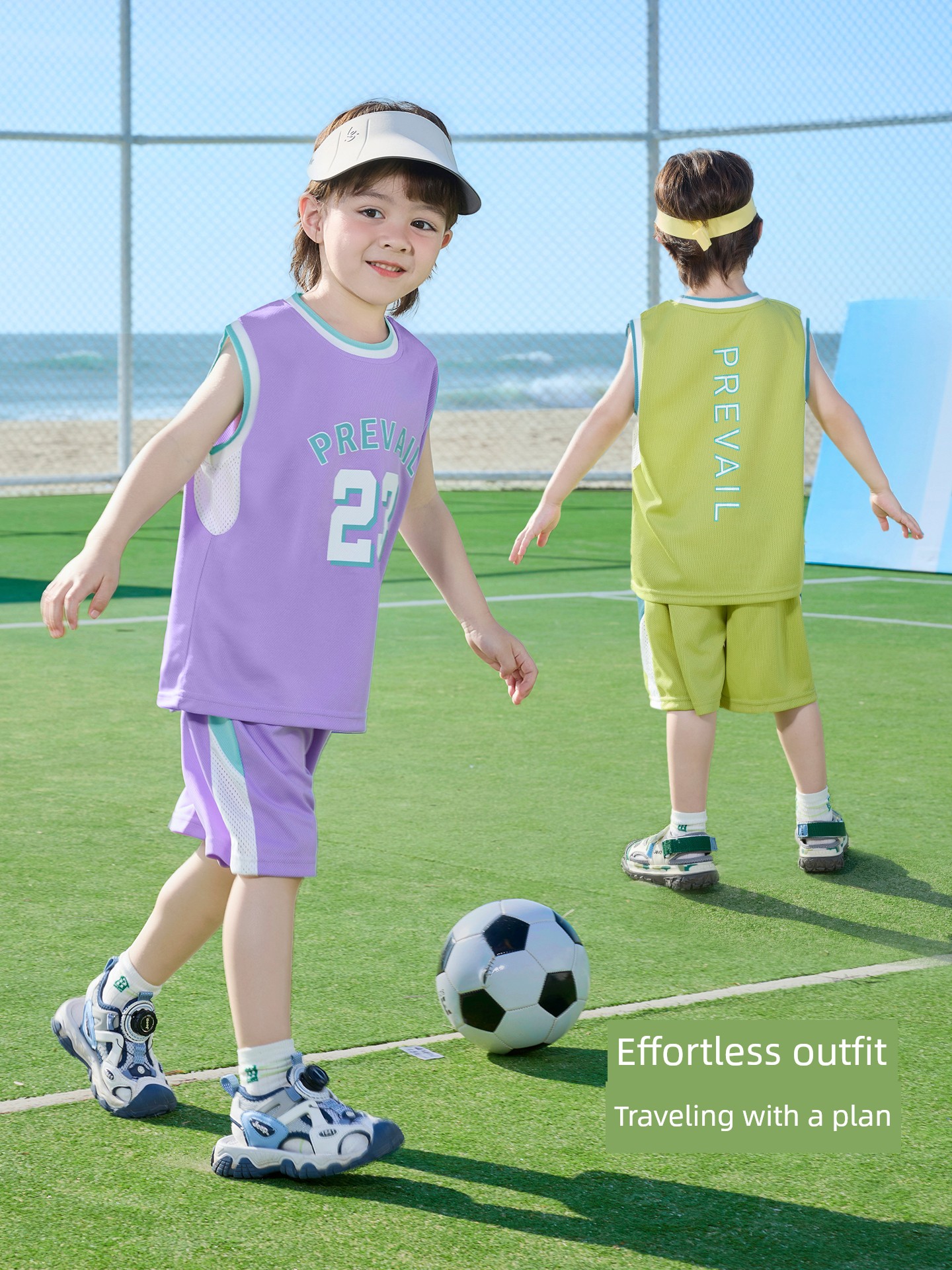 European Boys' Summer Sports Suit Vest Shorts Children's Summer Clothing Cool Quick-Dry Two-Piece Set New Children's Clothing — 4