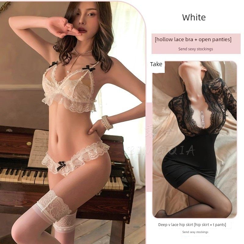Pearl Underwear for Women, a New Lace Thong with 8mm Double-Row Large Pearls and a Pearl Necklace — 2