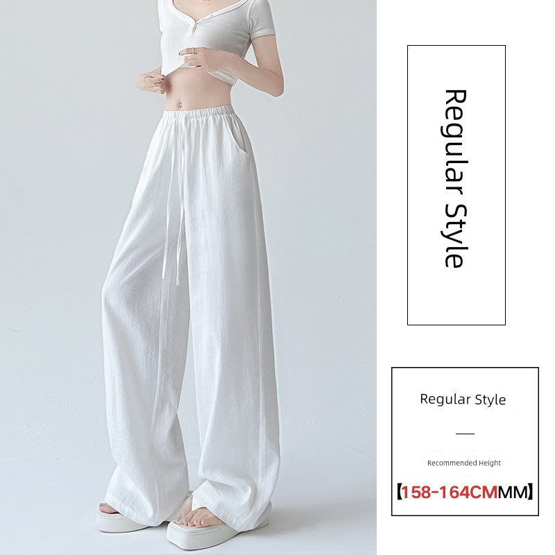 Tall Women's Maternity Pants, Cotton-Linen Wide-Leg Pants, Summer Casual Linen Long Pants, Thin Summer Yamamoto Pants for Women — 2