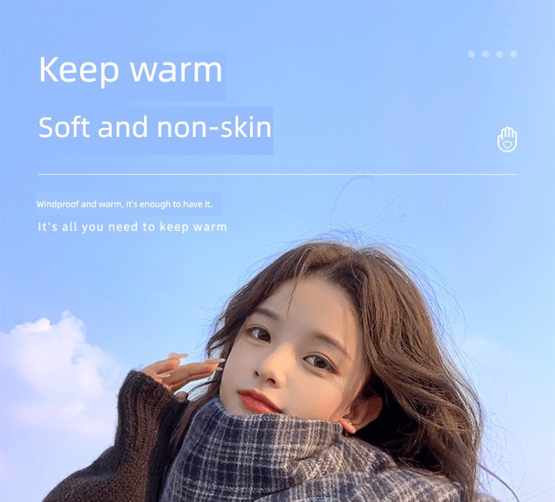 ins female Autumn and winter two-sided thickening lattice scarf