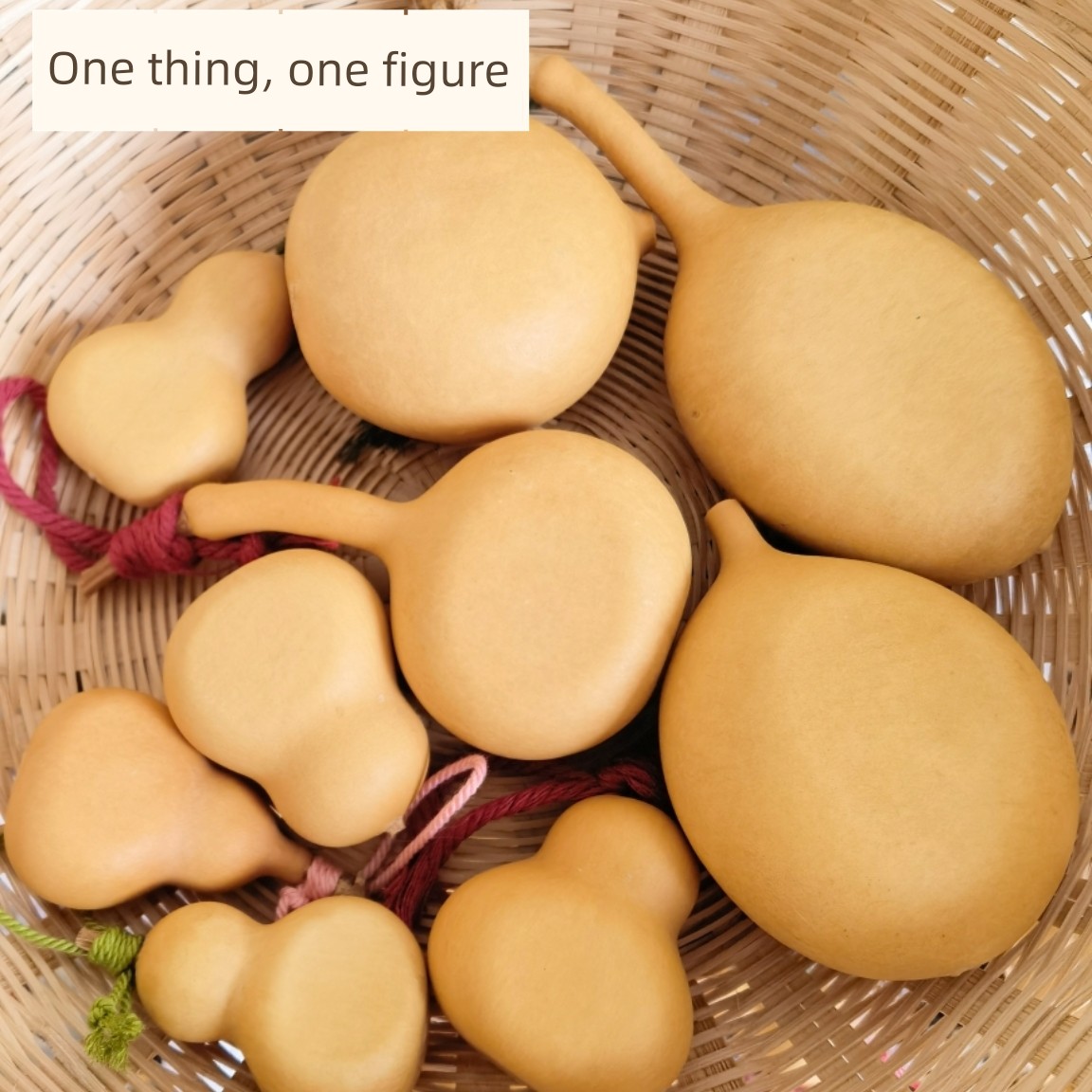 One Thing, One Picture, Flat Small Fruit Bottle Gourd, Apple Flat Crafts Gourd, Frying Pan Concave Flat Boutique Gourd