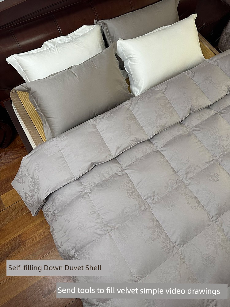 Cotton down Quilt Quilt Shell Semi-Finished Self-Filled Velvet Double-Layer Quilt Cover Special Liner Cover Duvet Insert Diamond-Proof Tribute Satin Quilt Cover